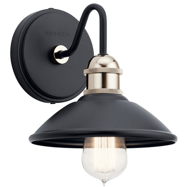 Kichler Canada - One Light Wall Sconce - Clyde - Black- Union Lighting Luminaires Decor
