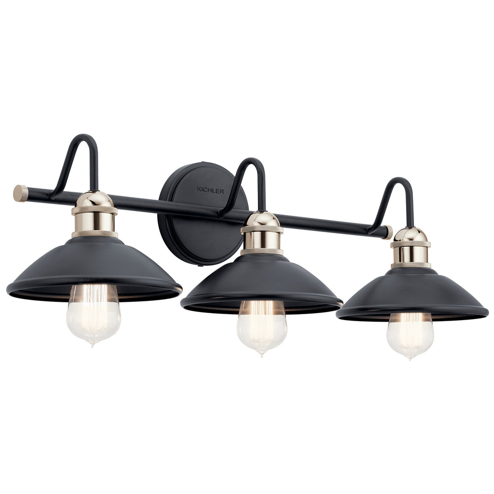 Kichler Canada - Three Light Bath - Clyde - Black- Union Lighting Luminaires Decor