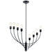 Kichler Canada - Eight Light Chandelier - Hatton - Black- Union Lighting Luminaires Decor