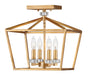 Hinkley Canada - LED Chandelier - Stinson - Distressed Brass- Union Lighting Luminaires Decor