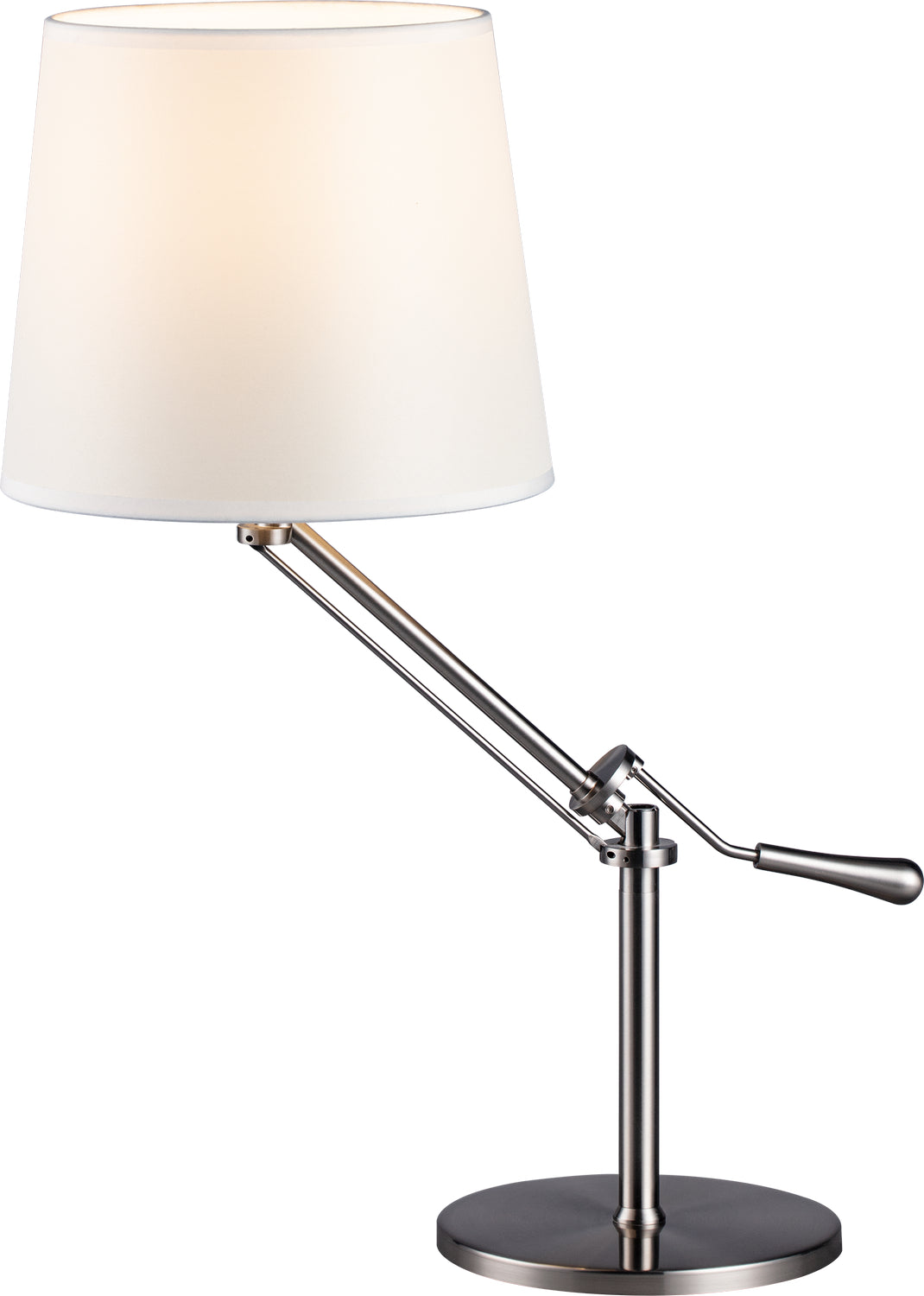 PageOne - One Light Table Lamp - Nero - Satin Nickle- Union Lighting Luminaires Decor