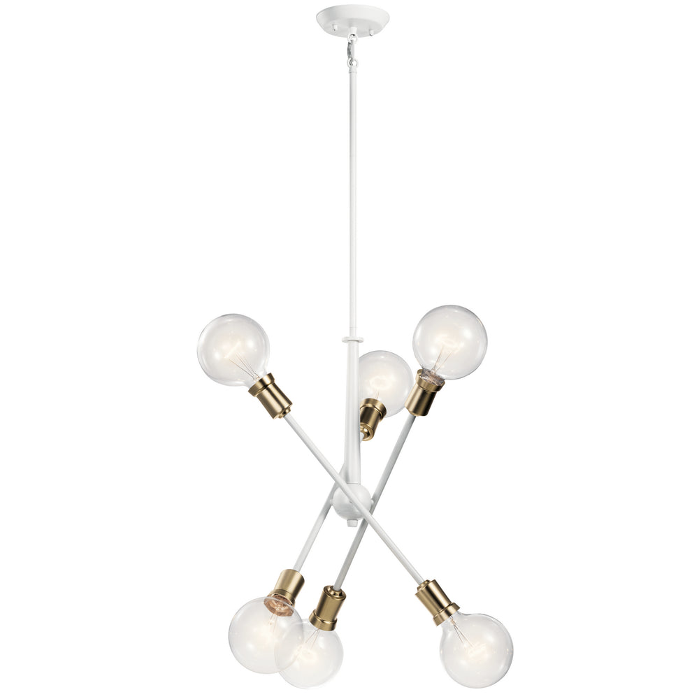 Kichler Canada - Six Light Chandelier - Armstrong - White- Union Lighting Luminaires Decor