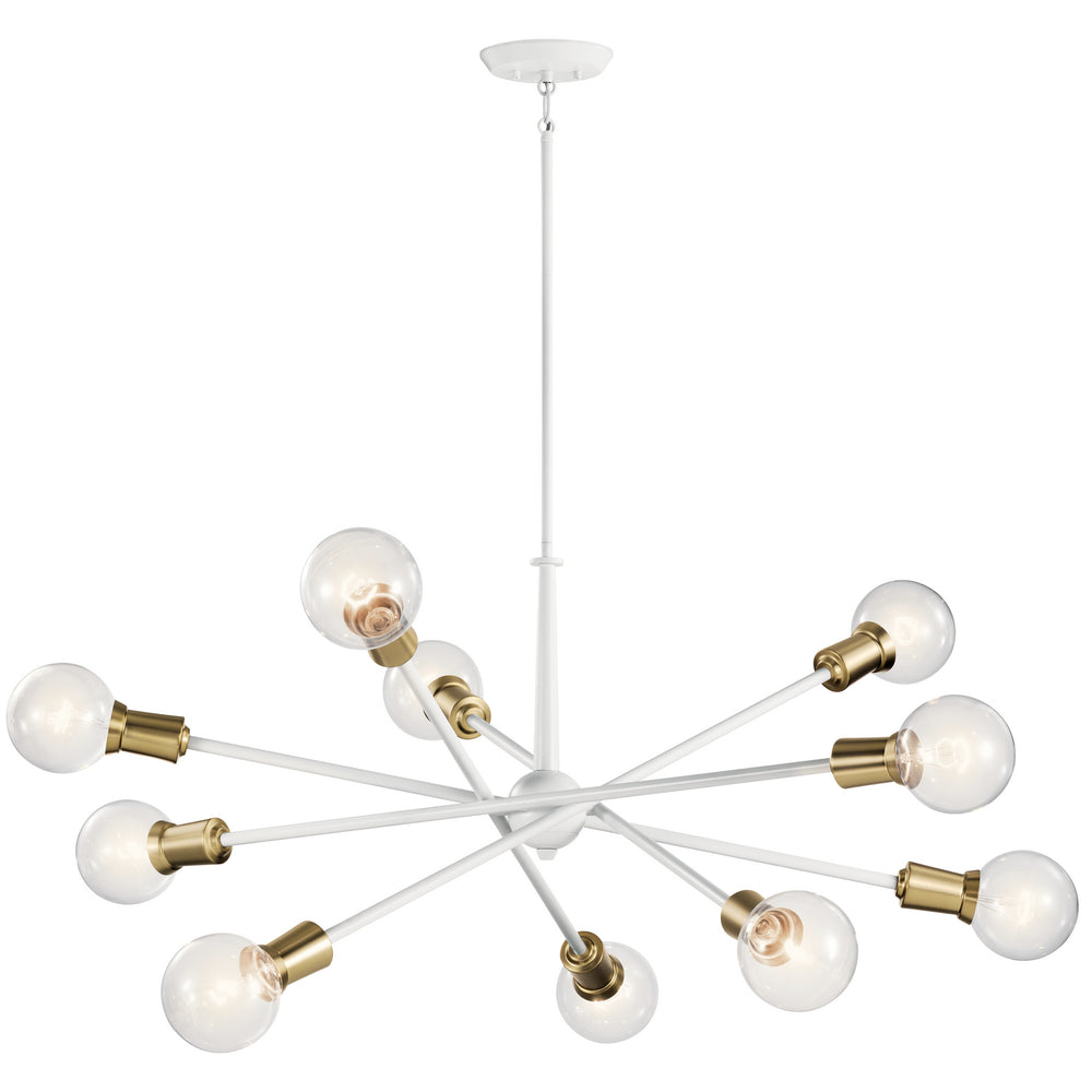 Kichler Canada - Ten Light Chandelier - Armstrong - White- Union Lighting Luminaires Decor