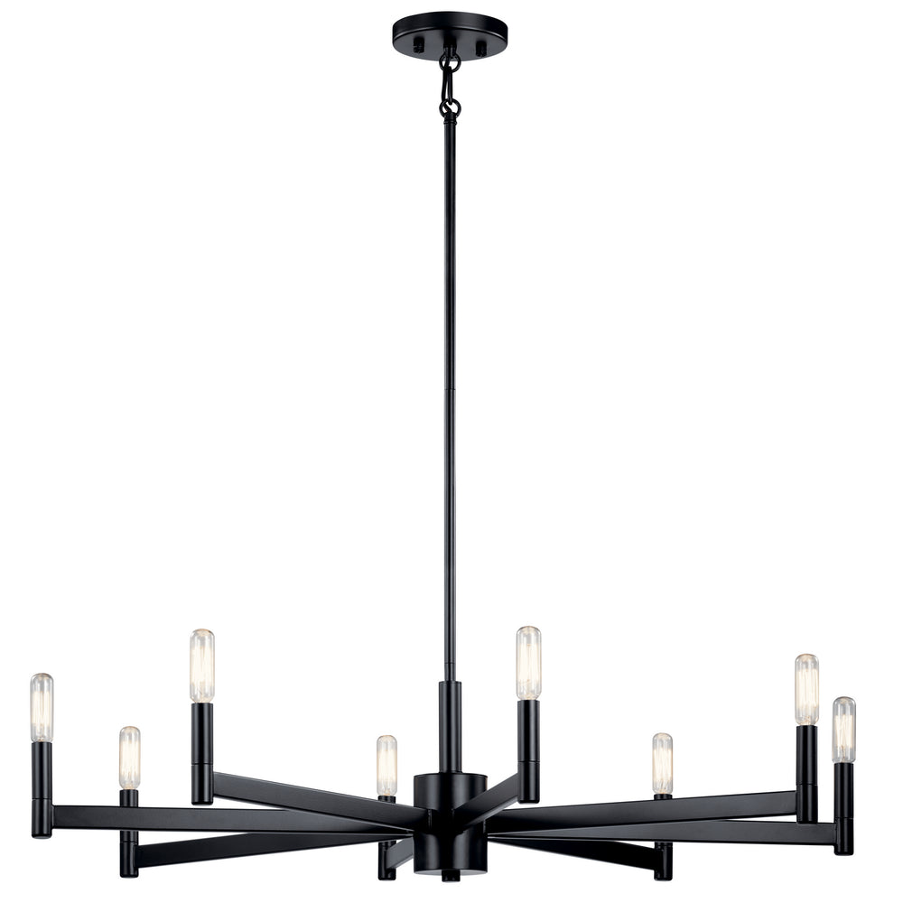 Kichler Canada - Eight Light Chandelier - Erzo - Black- Union Lighting Luminaires Decor