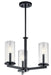 Kichler Canada - Three Light Chandelier/Semi Flush Mount - Crosby - Black- Union Lighting Luminaires Decor