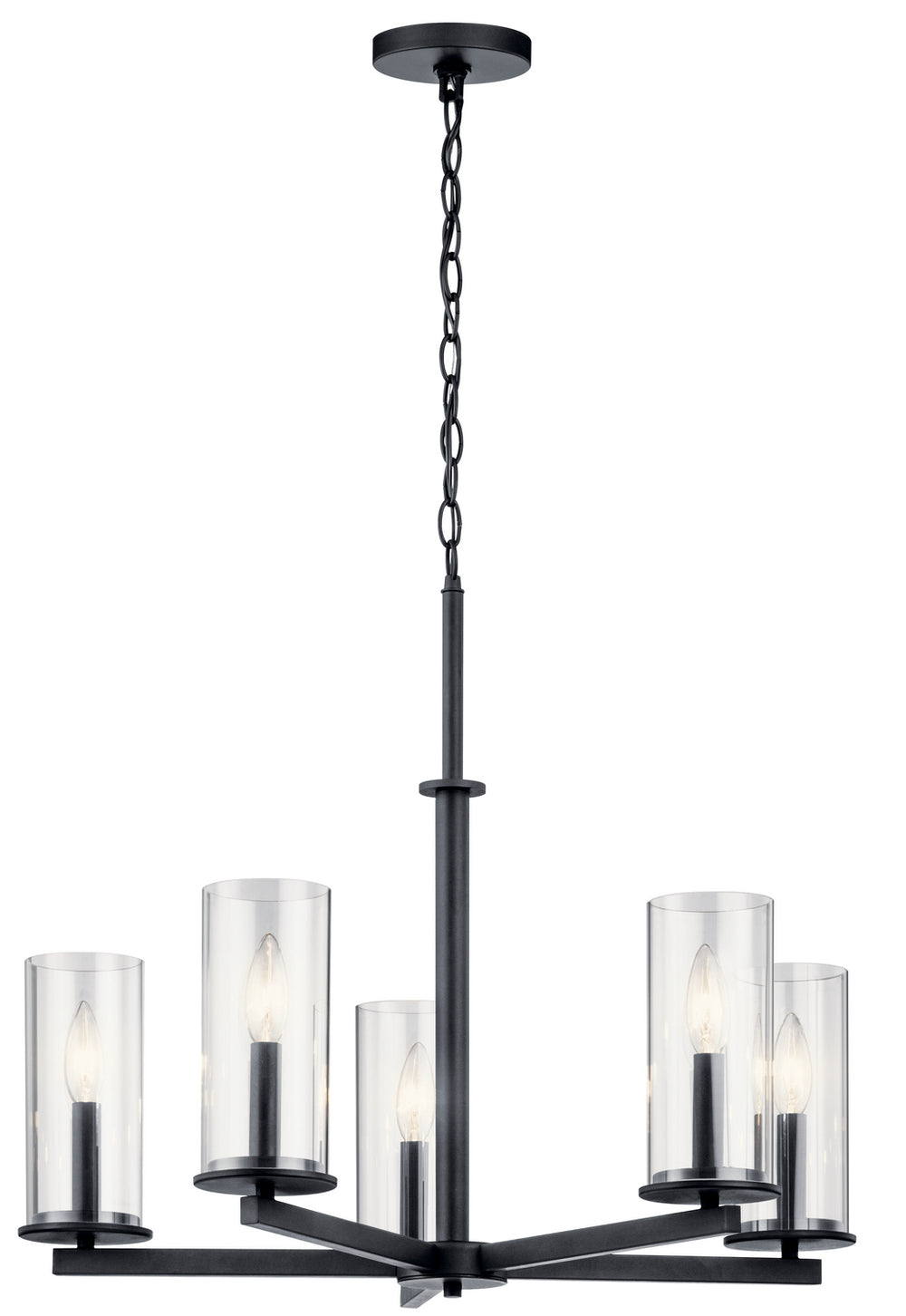 Kichler Canada - Five Light Chandelier - Crosby - Black- Union Lighting Luminaires Decor