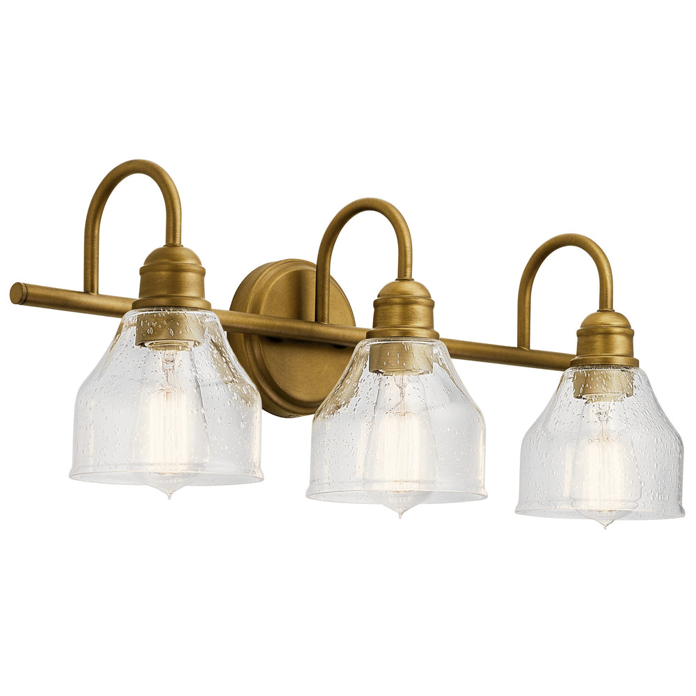 Kichler Canada - Three Light Bath - Avery - Natural Brass- Union Lighting Luminaires Decor