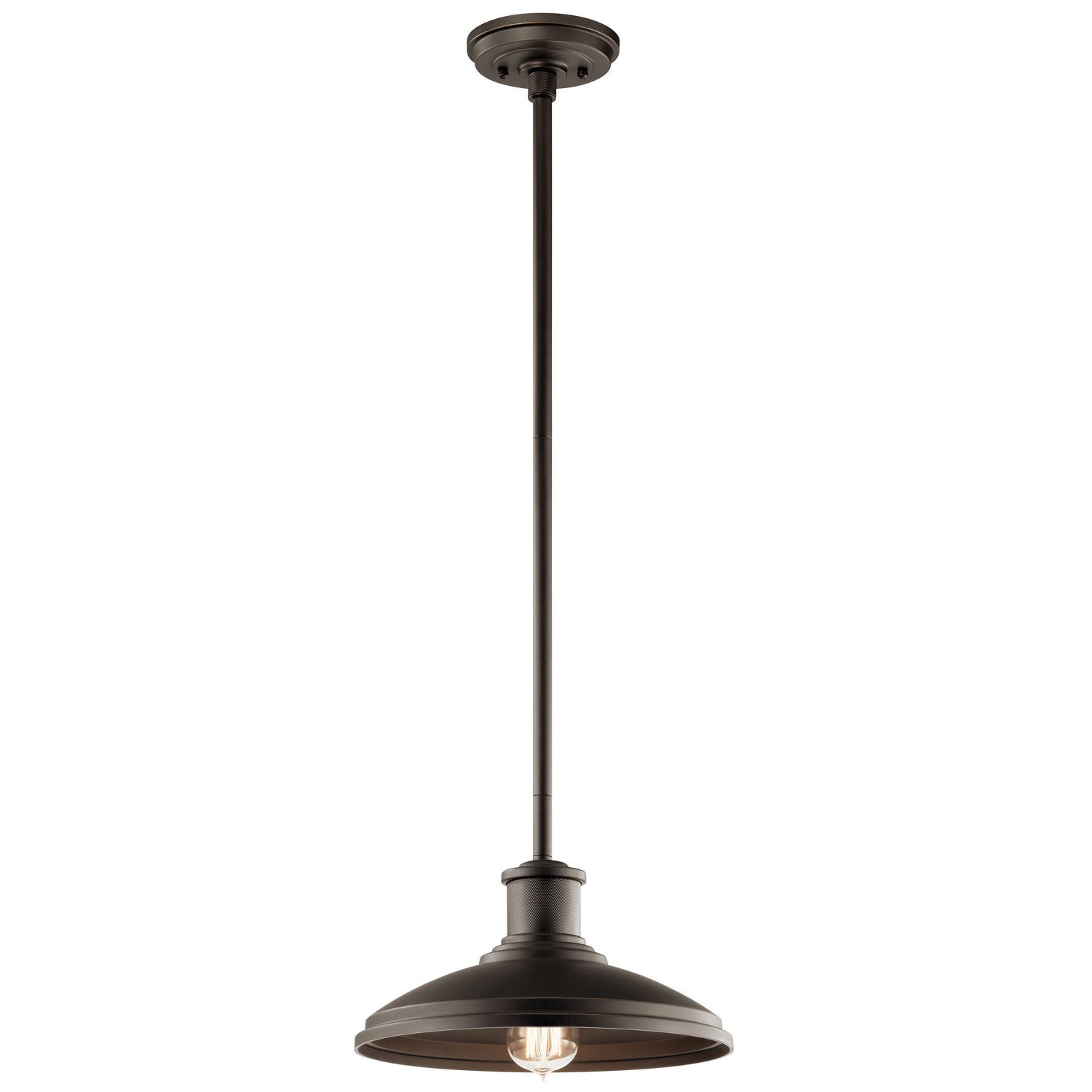 Kichler Canada - One Light Outdoor Pendant/Semi Flush Mount - Allenbury - Olde Bronze- Union Lighting Luminaires Decor