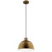 Kichler Canada - One Light Pendant - Zailey - Natural Brass- Union Lighting Luminaires Decor