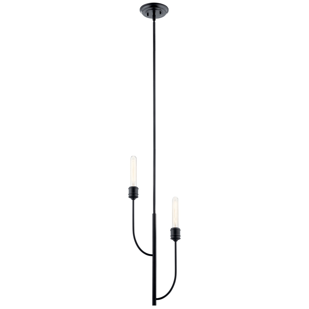 Kichler Canada - Two Light Pendant - Hatton - Black- Union Lighting Luminaires Decor