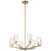 Kichler Canada - Six Light Chandelier - Nye - Brushed Natural Brass- Union Lighting Luminaires Decor