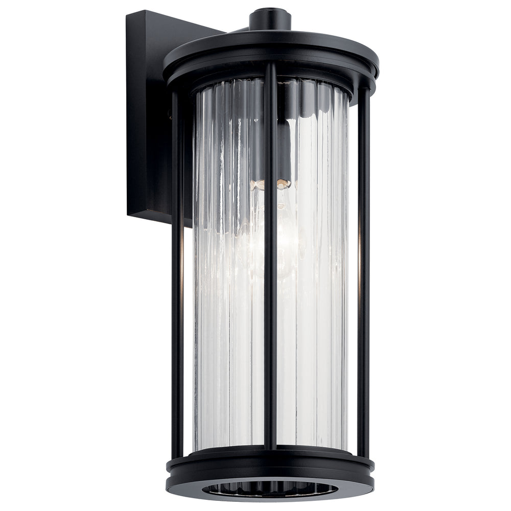 Kichler Canada - One Light Outdoor Wall Mount - Barras - Black- Union Lighting Luminaires Decor