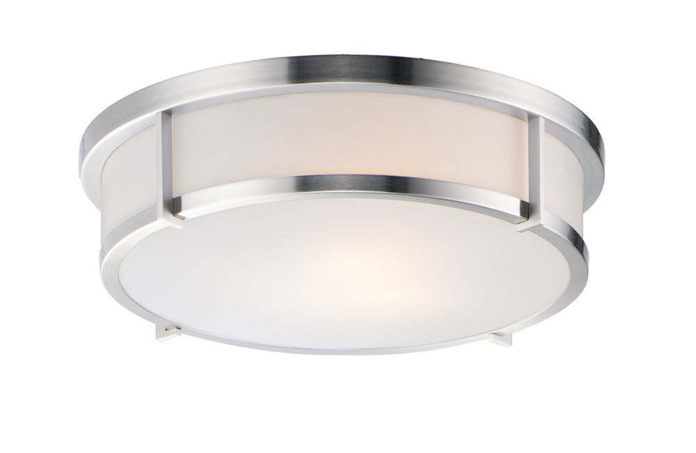 Maxim - Three Light Flush Mount - Rogue E26 - Satin Nickel- Union Lighting Luminaires Decor