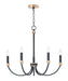 Maxim - Five Light Chandelier - Charlton - Black / Antique Brass- Union Lighting Luminaires Decor
