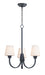 Maxim - Three Light Chandelier - Shelter - Black- Union Lighting Luminaires Decor