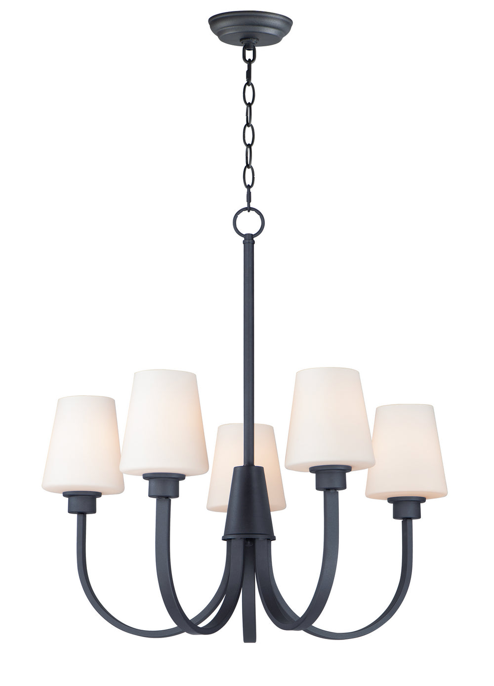 Maxim - Five Light Chandelier - Shelter - Black- Union Lighting Luminaires Decor