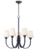 Maxim - Five Light Chandelier - Shelter - Black- Union Lighting Luminaires Decor