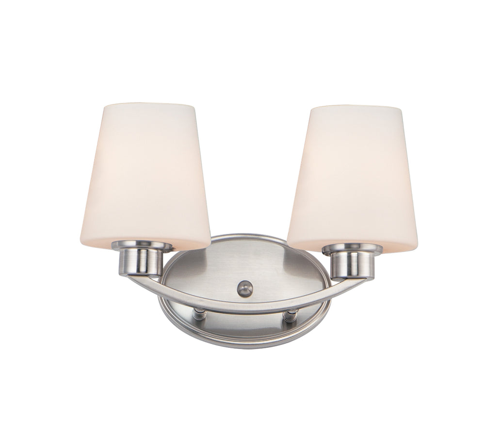 Maxim - Two Light Bath Vanity - Shelter - Satin Nickel- Union Lighting Luminaires Decor