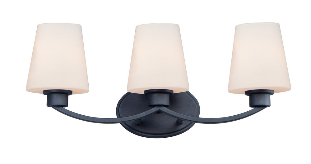 Maxim - Three Light Bath Vanity - Shelter - Black- Union Lighting Luminaires Decor