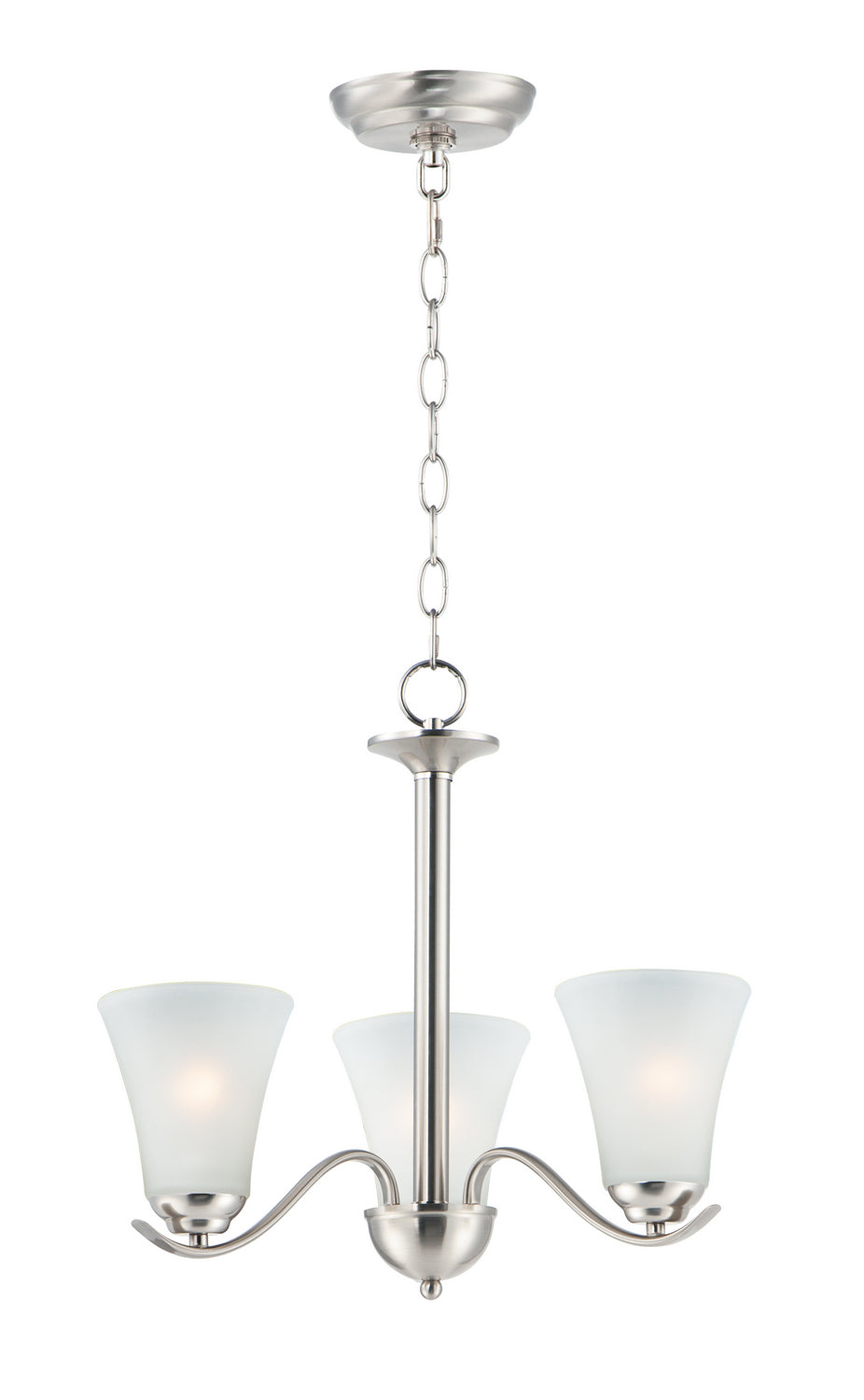 Maxim - Three Light Chandelier - Vital - Satin Nickel- Union Lighting Luminaires Decor