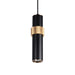 Avenue Lighting - LED Pendant - Cicada - Black w/Knurled Brass- Union Lighting Luminaires Decor