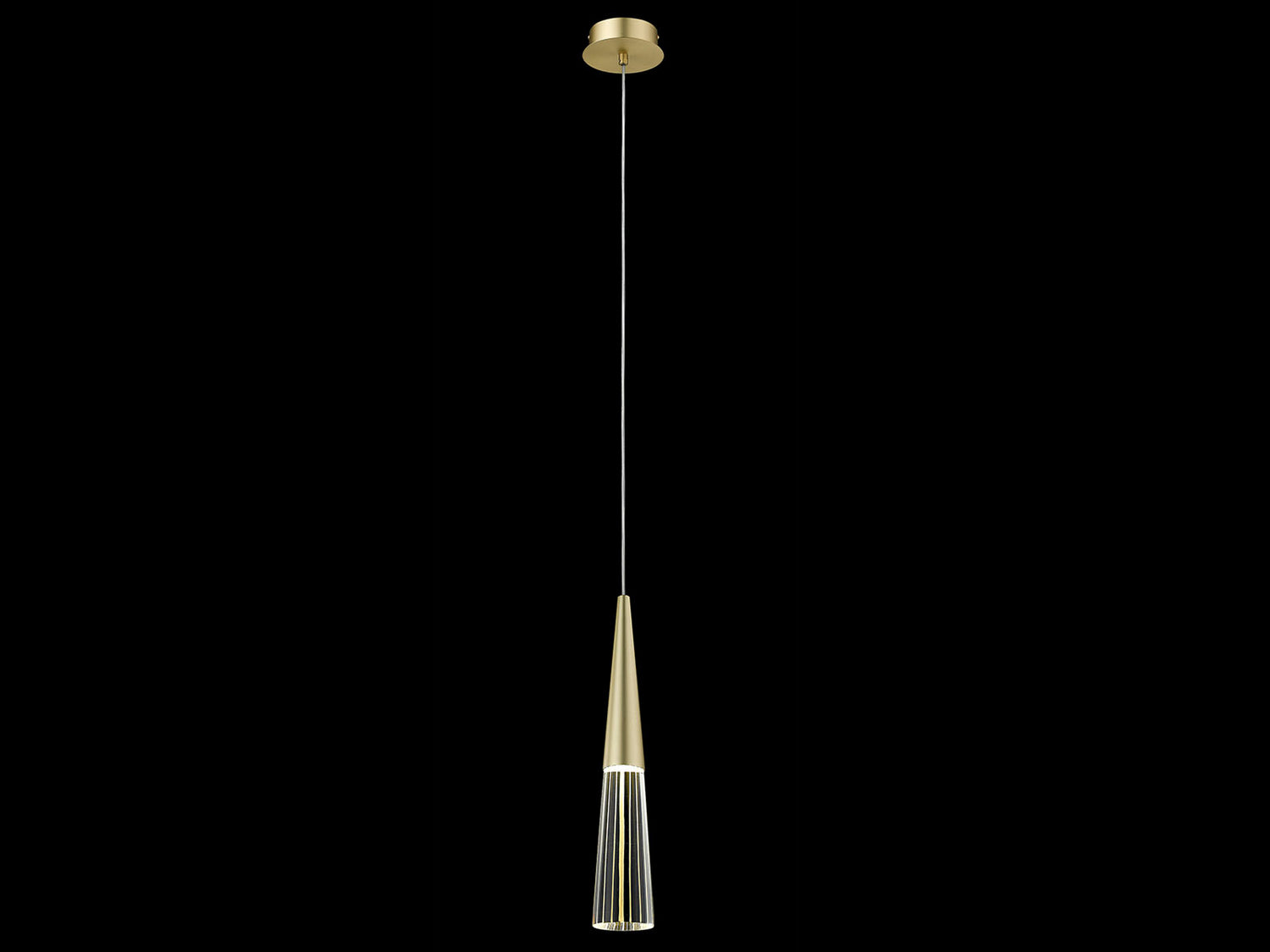 Avenue Lighting - One Light Pendant - Encino - Brushed Brass- Union Lighting Luminaires Decor