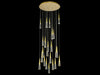 Avenue Lighting - 25 Light Flush Mount Pendant - Encino - Brushed Brass- Union Lighting Luminaires Decor