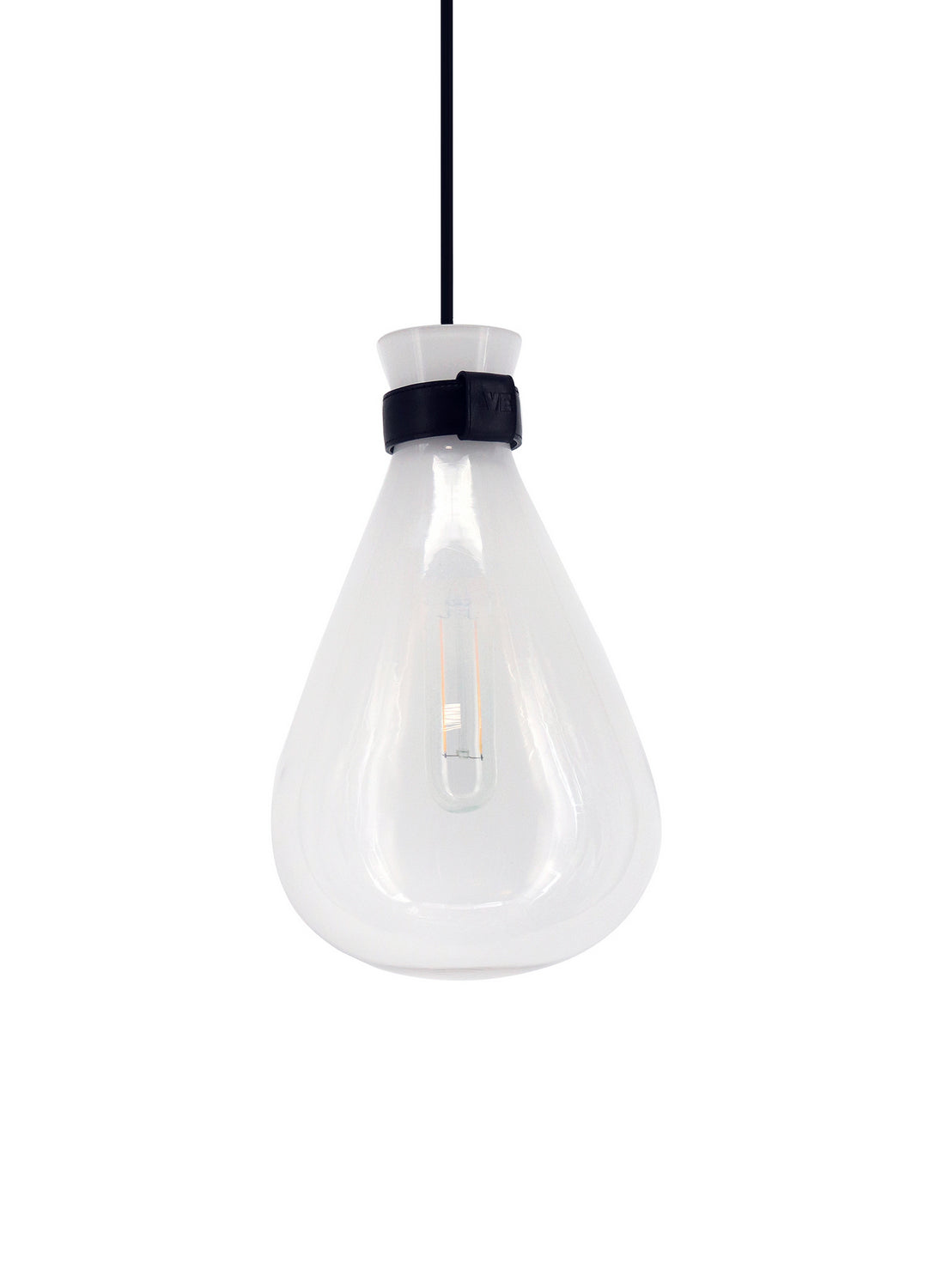 Avenue Lighting - One Light Pendant - Del Mar - White/Clear- Union Lighting Luminaires Decor
