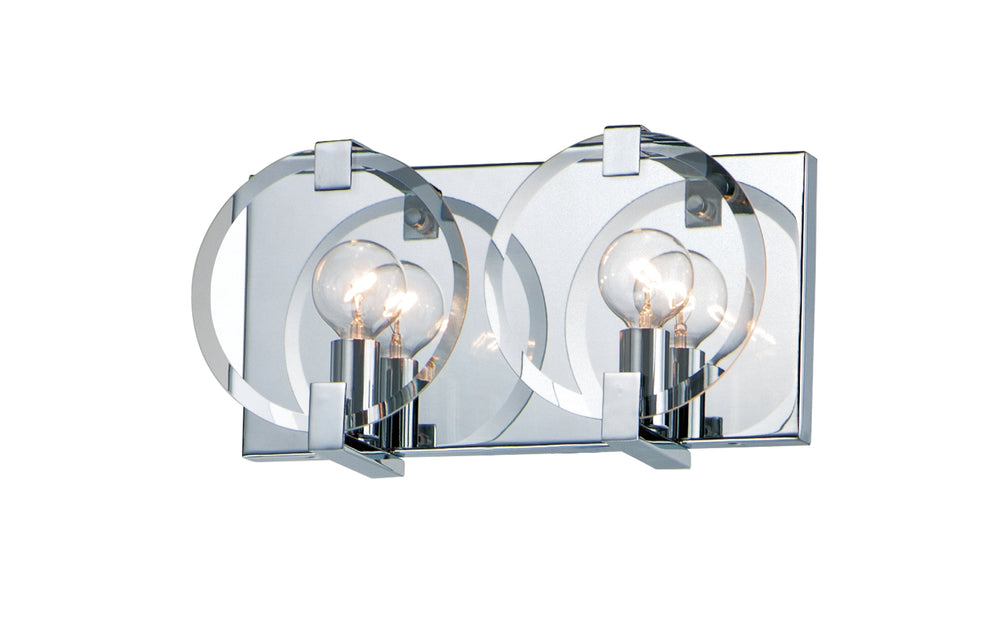 Maxim - Two Light Wall Sconce - Looking Glass - Polished Chrome- Union Lighting Luminaires Decor