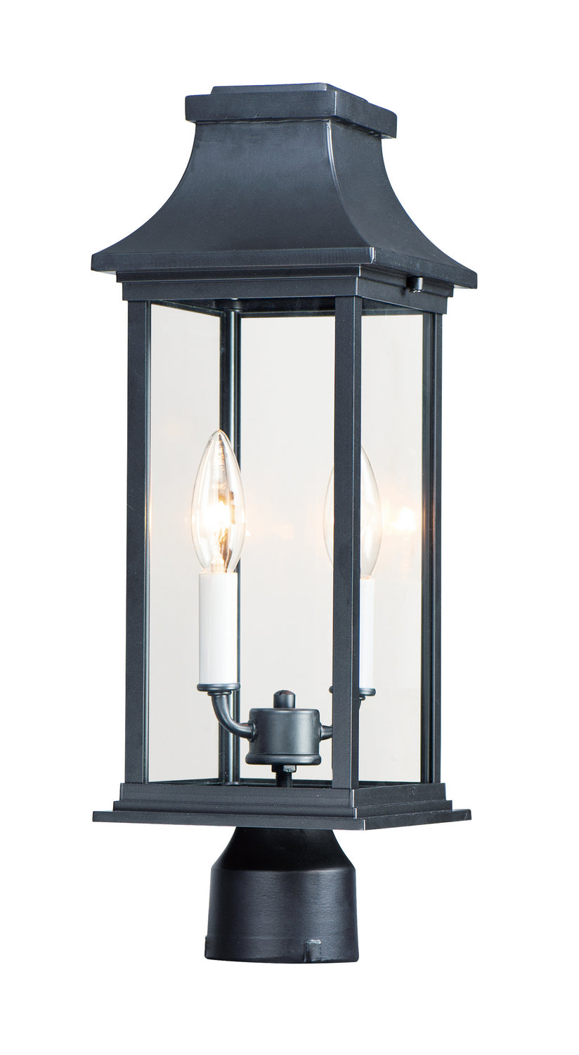 Maxim - Two Light Outdoor Post Mount - Vicksburg - Black- Union Lighting Luminaires Decor