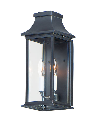 Maxim - Two Light Outdoor Wall Lantern - Vicksburg - Black- Union Lighting Luminaires Decor