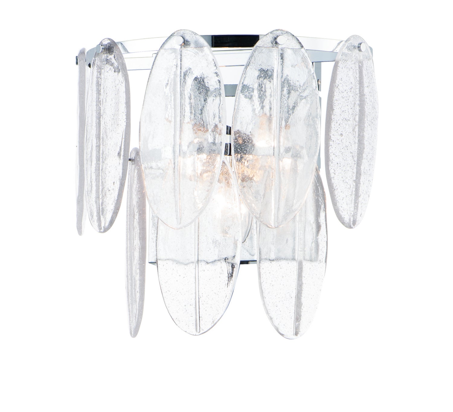 Maxim - Three Light Wall Sconce - Glacier - White / Polished Chrome- Union Lighting Luminaires Decor