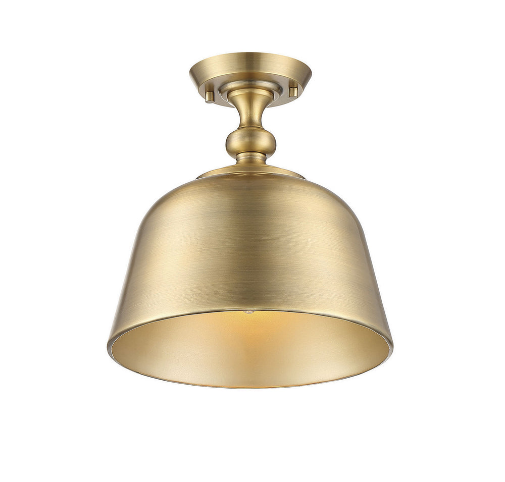 Savoy House - One Light Semi-Flush Mount - Berg - Warm Brass- Union Lighting Luminaires Decor