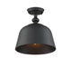 Savoy House - One Light Semi-Flush Mount - Berg - Matte Black- Union Lighting Luminaires Decor