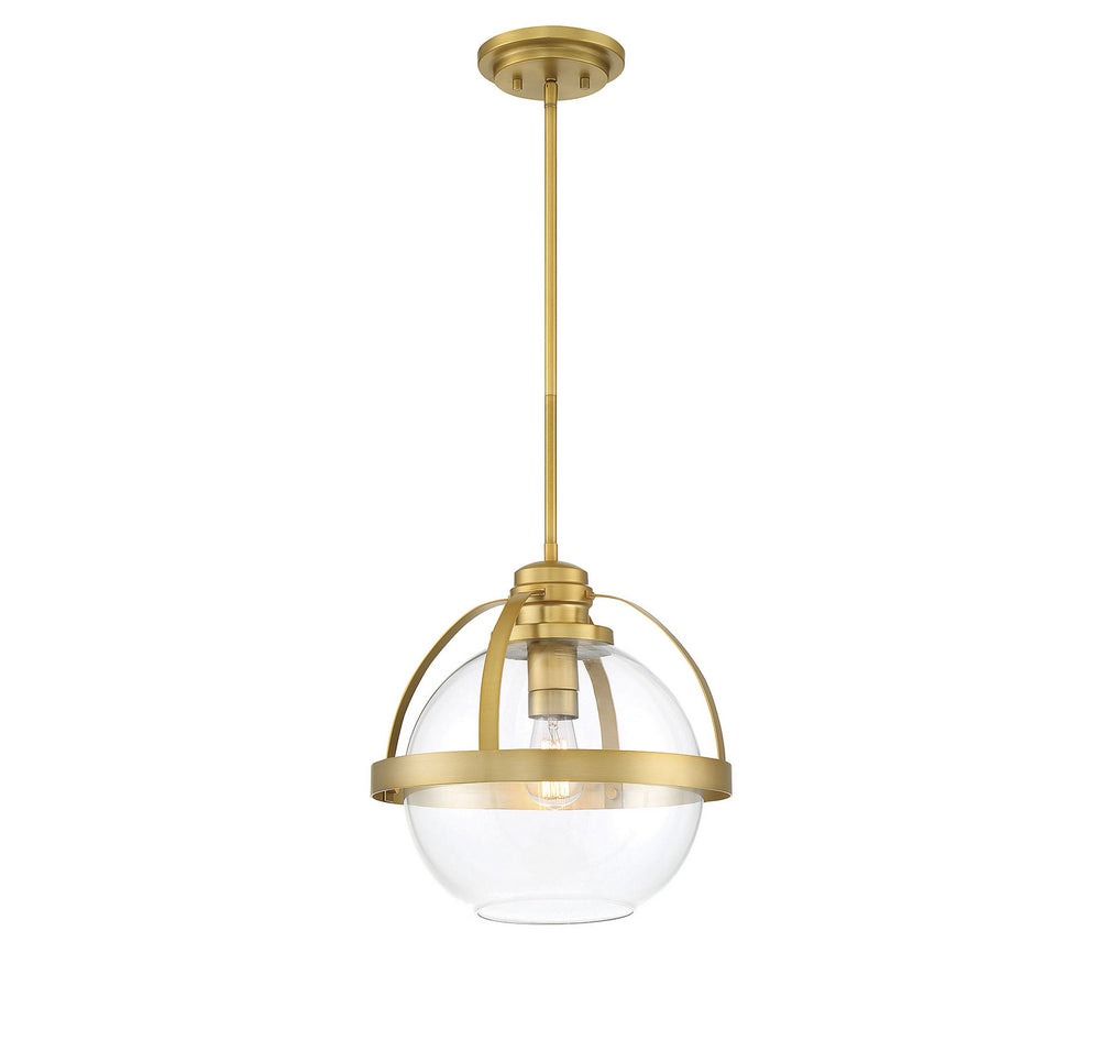 Savoy House - One Light Pendant - Pendleton - Warm Brass- Union Lighting Luminaires Decor