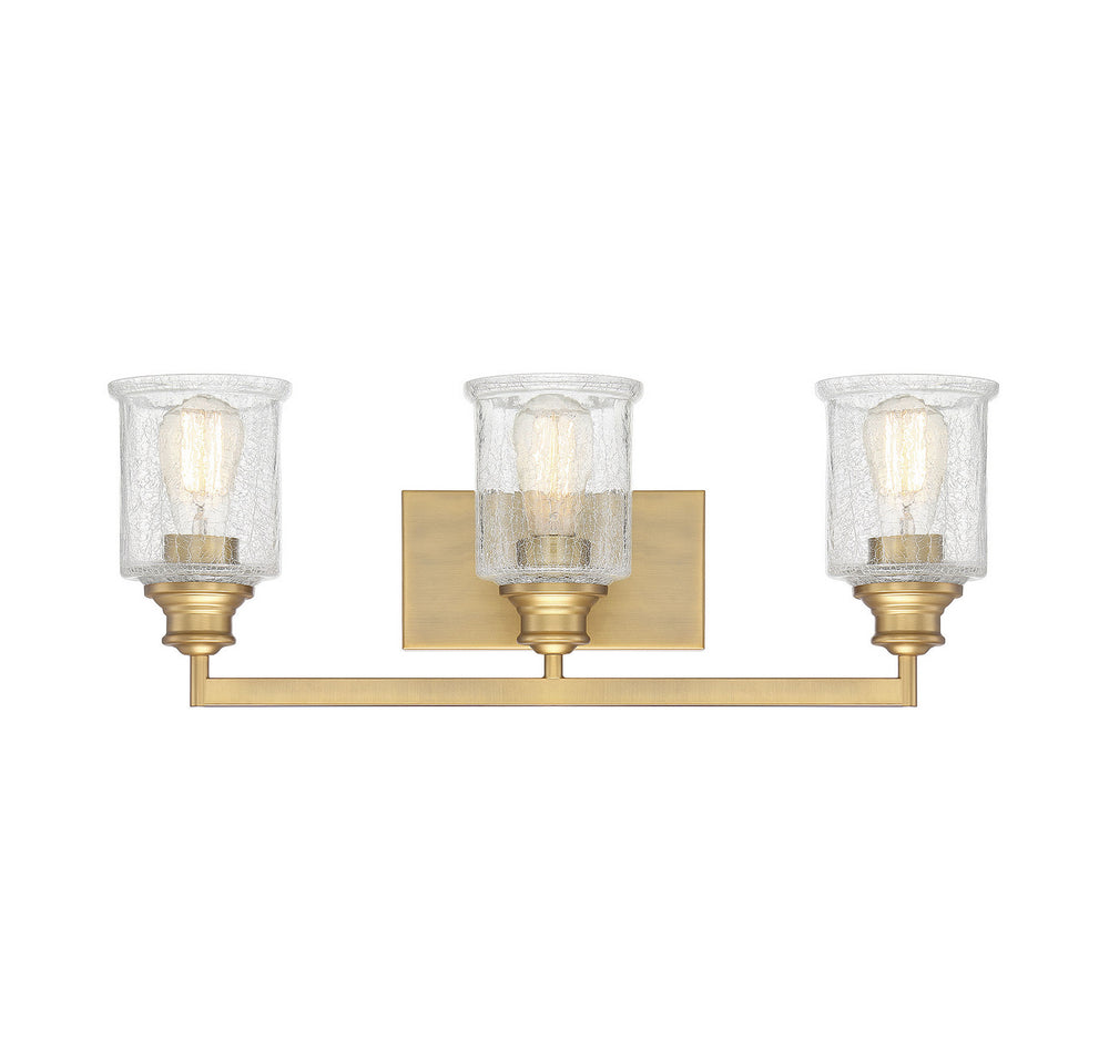 Savoy House - Three Light Bath Bar - Hampton - Warm Brass- Union Lighting Luminaires Decor