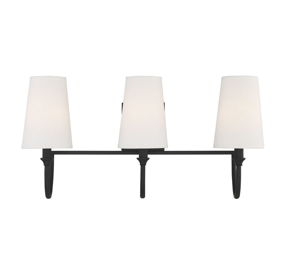 Savoy House - Three Light Bath Bar - Cameron - Matte Black- Union Lighting Luminaires Decor