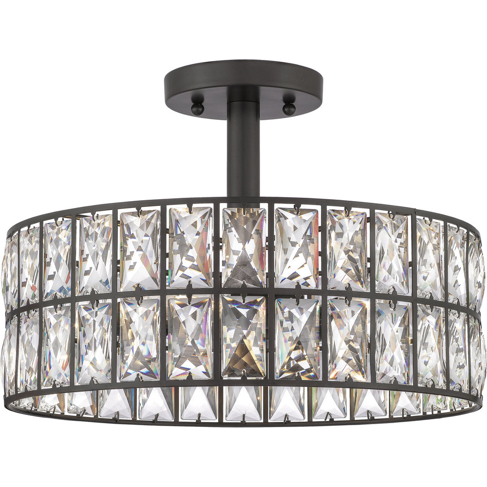 Quoizel - Three Light Semi Flush Mount - Coffman - Western Bronze- Union Lighting Luminaires Decor