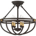 Quoizel - Four Light Semi-Flush Mount - Sergeant - Western Bronze- Union Lighting Luminaires Decor