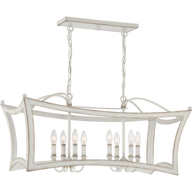 Quoizel - Eight Light Island Chandelier - Summerford - Antique White- Union Lighting Luminaires Decor