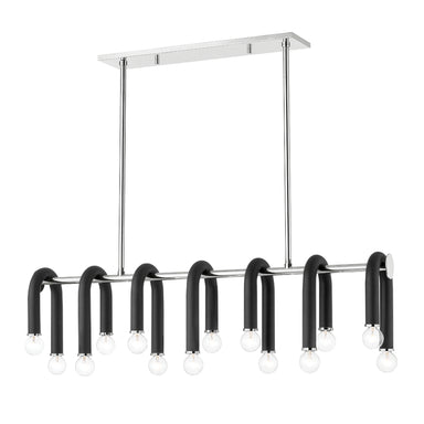 Mitzi Canada - 14 Light Linear - Whit - Polished Nickel/Black- Union Lighting Luminaires Decor