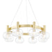 Mitzi - Eight Light Chandelier - Harlow - Aged Brass- Union Lighting Luminaires Decor