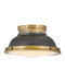 Hinkley Canada - LED Foyer Pendant - Emery - Heritage Brass with Aged Zinc accents- Union Lighting Luminaires Decor