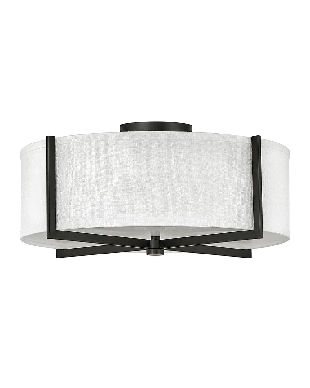 Hinkley Canada - LED Semi-flush Mount - Axis Off White - Black- Union Lighting Luminaires Decor