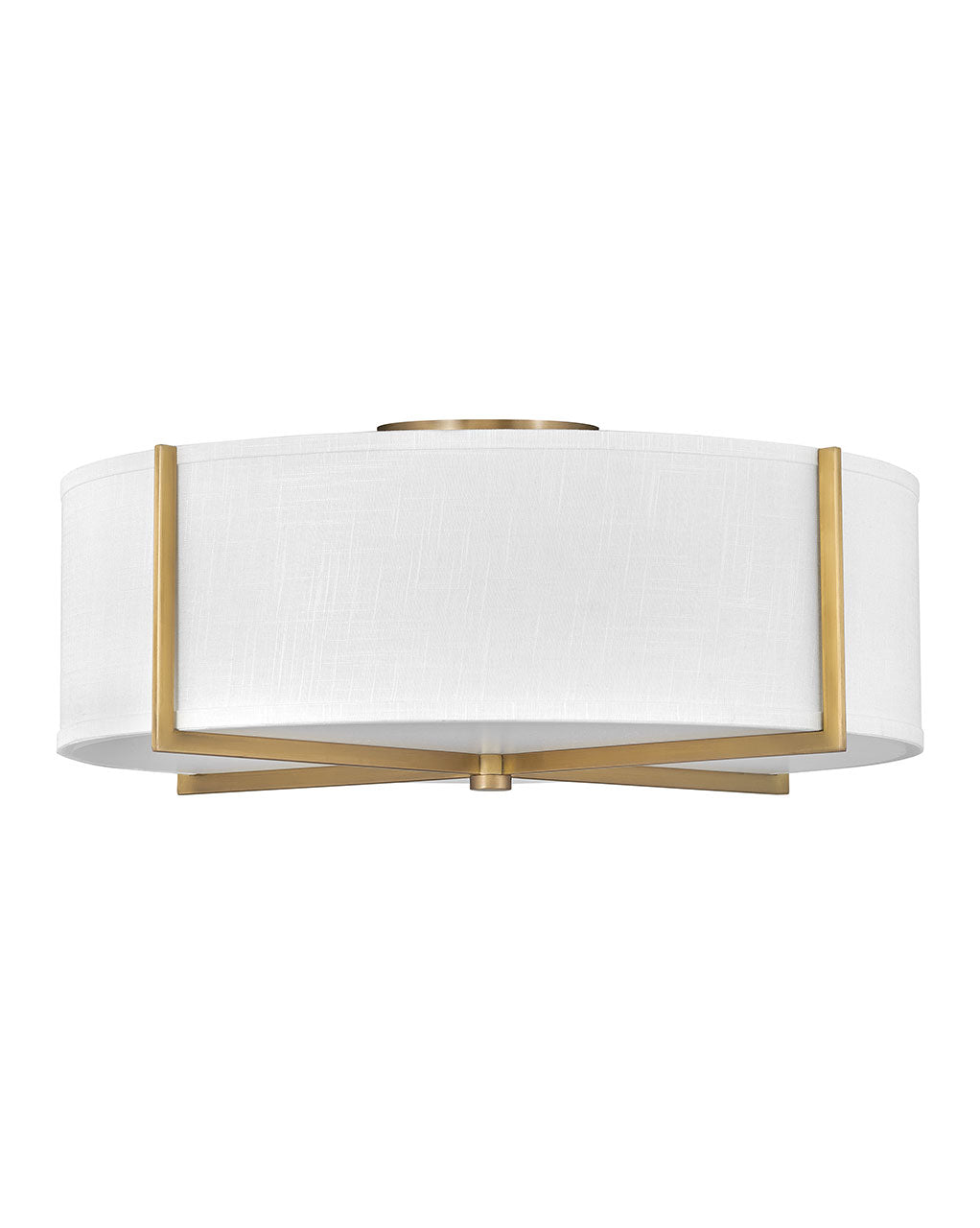Hinkley Canada - LED Foyer Pendant - Axis Off White - Heritage Brass- Union Lighting Luminaires Decor