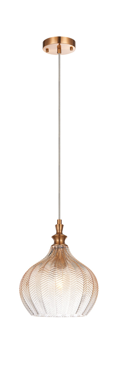 Matteo Canada - One Light Pendant - Renity - Aged Gold Brass- Union Lighting Luminaires Decor