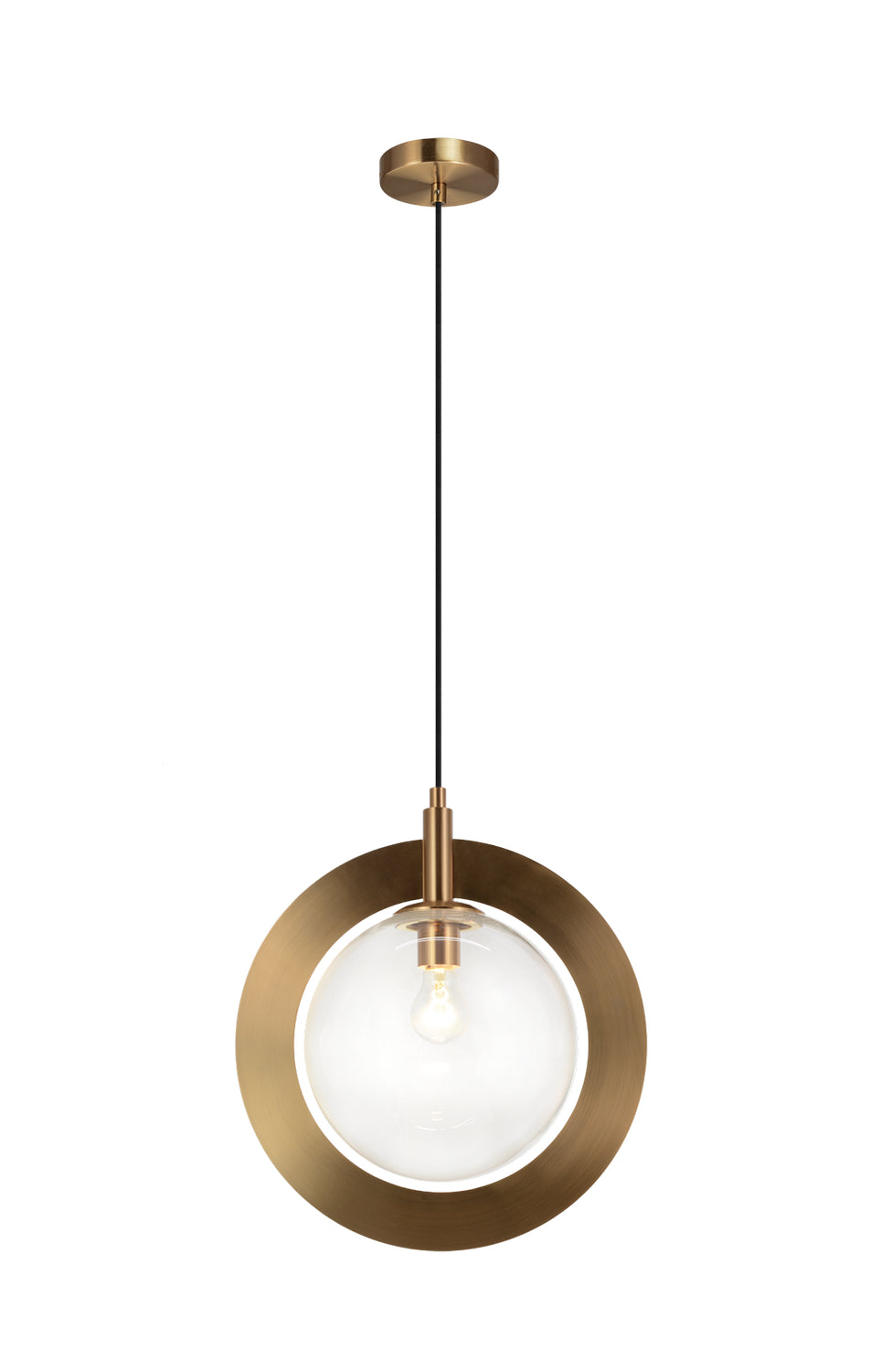 Matteo Canada - One Light Pendant - Astro - Aged Gold Brass- Union Lighting Luminaires Decor