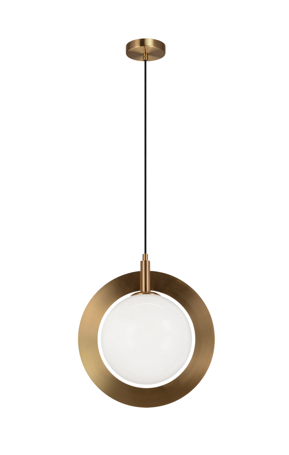 Matteo Canada - One Light Pendant - Astro - Aged Gold Brass- Union Lighting Luminaires Decor