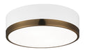 Matteo Canada - Two Light Flush Mount - Trydor - White & Aged Gold Brass- Union Lighting Luminaires Decor