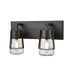 DVI Canada - Two Light Vanity - Lake Of The Woods - Graphite w/Clear Glass- Union Lighting Luminaires Decor